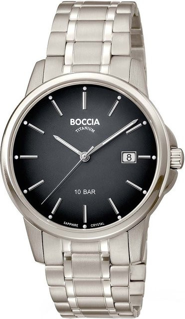 Boccia Herrenuhr, Quarz, Titanium, 40 mm, Grau, 10 ATM - Bild 1