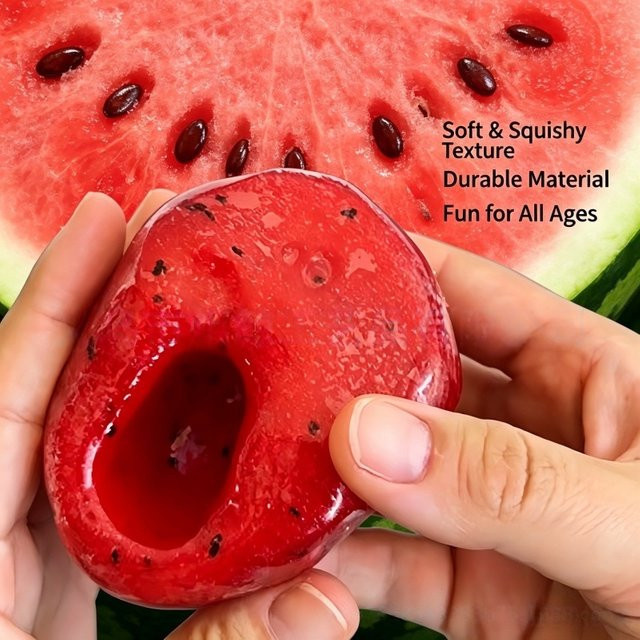 Bandai Wassermelonen-Slushy-Quetschspielzeug, weich, langsam rückfedernd - Bild 1