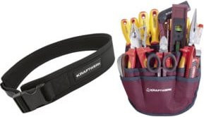 Kraftwerk Elektriker-Werkzeugtasche mit Gürtel, 20-teilig, Schwarz/Mehrfarbig - Bild 1