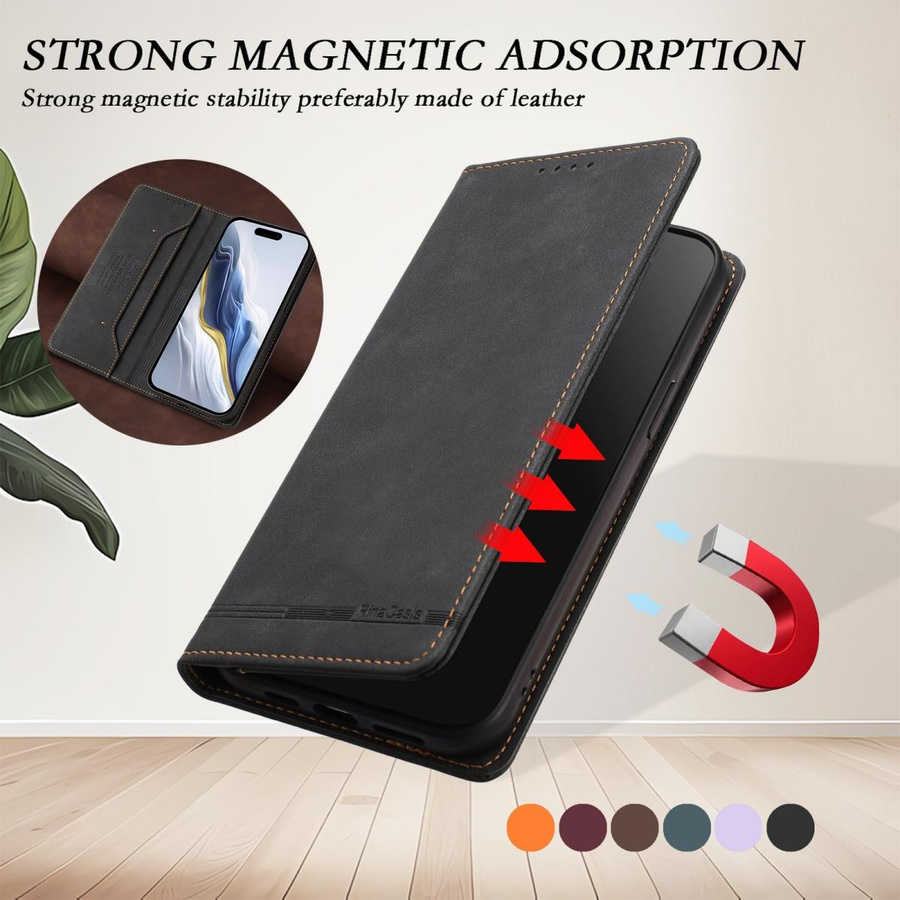 Samsung Flip-Ledertasche für Galaxy A70 A50 A40 A30 A20 A10 in Schwarz mit magnetischer Brieftaschenabdeckung - Bild 4