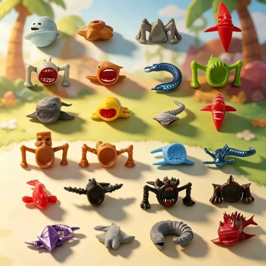EVANOVM Tiefsee-Monster Actionfiguren, 24-teiliges Set, Meerestiere - Bild 2