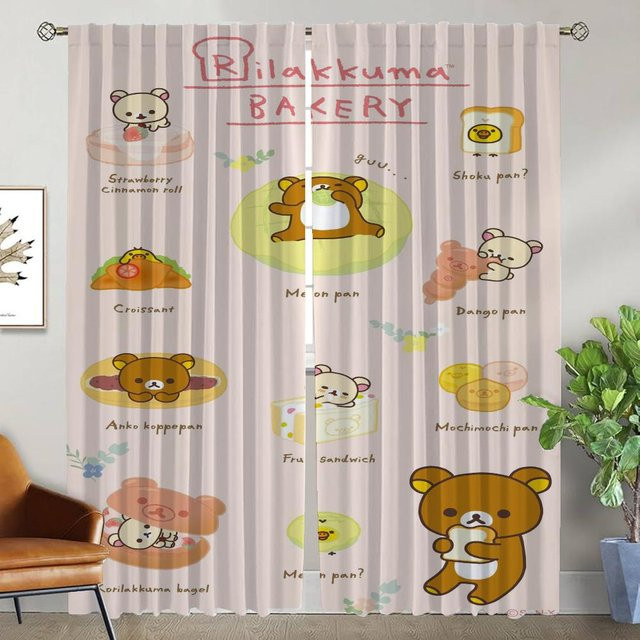 Rilakkumaes Raumteiler Innenvorhänge 2er-Set mit Moskitonetz-Funktion, Mehrfarbig, Breite: 50 cm, Höhe: 70 cm - Bild 1