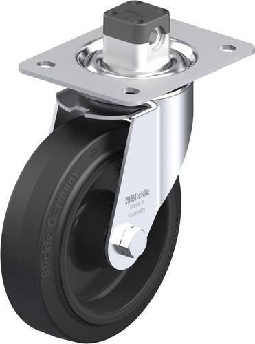 Blickle Lenkrolle LE-POEV 160R-CS11 mit Feststeller in Schwarz und Grau, Rad-Durchmesser: 160 mm, Tragfähigkeit: 300 kg - Bild 1