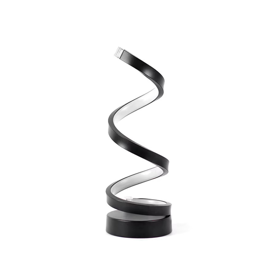 AVACOM Spiral-Tischlampe in Schwarz mit USB-Anschluss, dimmbar und mit 3 Farbmodi für Wohnzimmer, Schlafzimmer und Büro - Bild 5