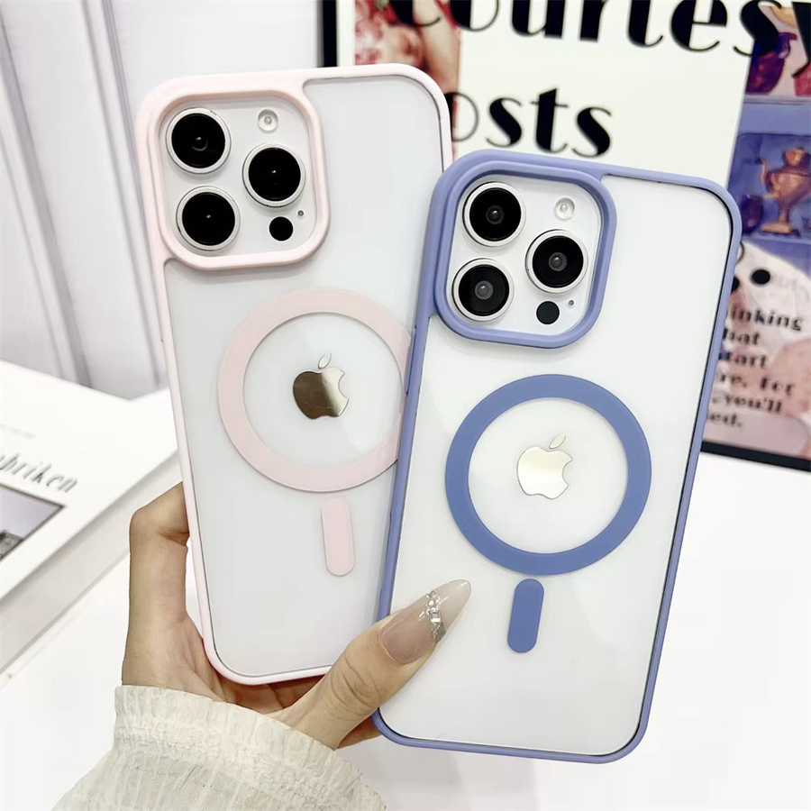 Transparente MagSafe Schutzhülle von TEXT ME für iPhone 11 bis iPhone 16 Pro Max in Blau - Bild 4