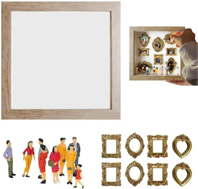 KITPIPI DIY Shadow Box Rahmen Mini Memory Display Kit als kreatives Fotoalbum in Multicolor - Bild 1