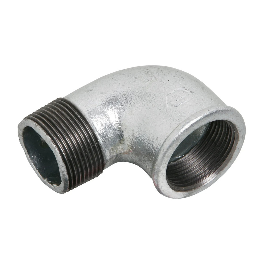 LUX-TOOLS Winkel 90 Grad mit IG/AG, verzinkt, Silber, B/T/H: 41,9 mm x 38,9 mm x 38,9 mm - Bild 2