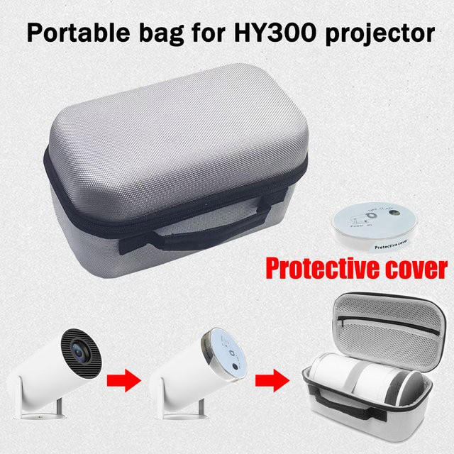 DITONG Aufbewahrungskoffer für Magcubic HY300 und HY300Pro Transpeed Projektor, Reise-Projektortasche, grau - Bild 1