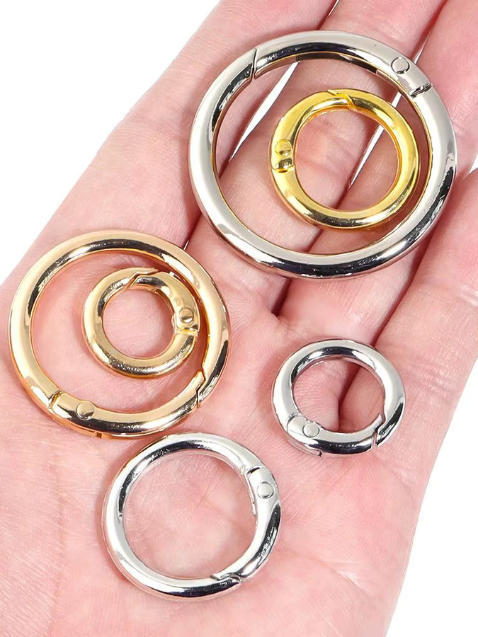 lingsai Karabinerverschlüsse, Metall, Gold, rund - Bild 2