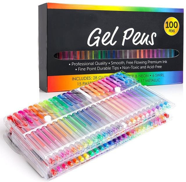 Gelmushta Gelstifte Set mit 100 einzigartigen Farben in Multicolour inklusive Etui zum Zeichnen und Malen für Erwachsene - Bild 1