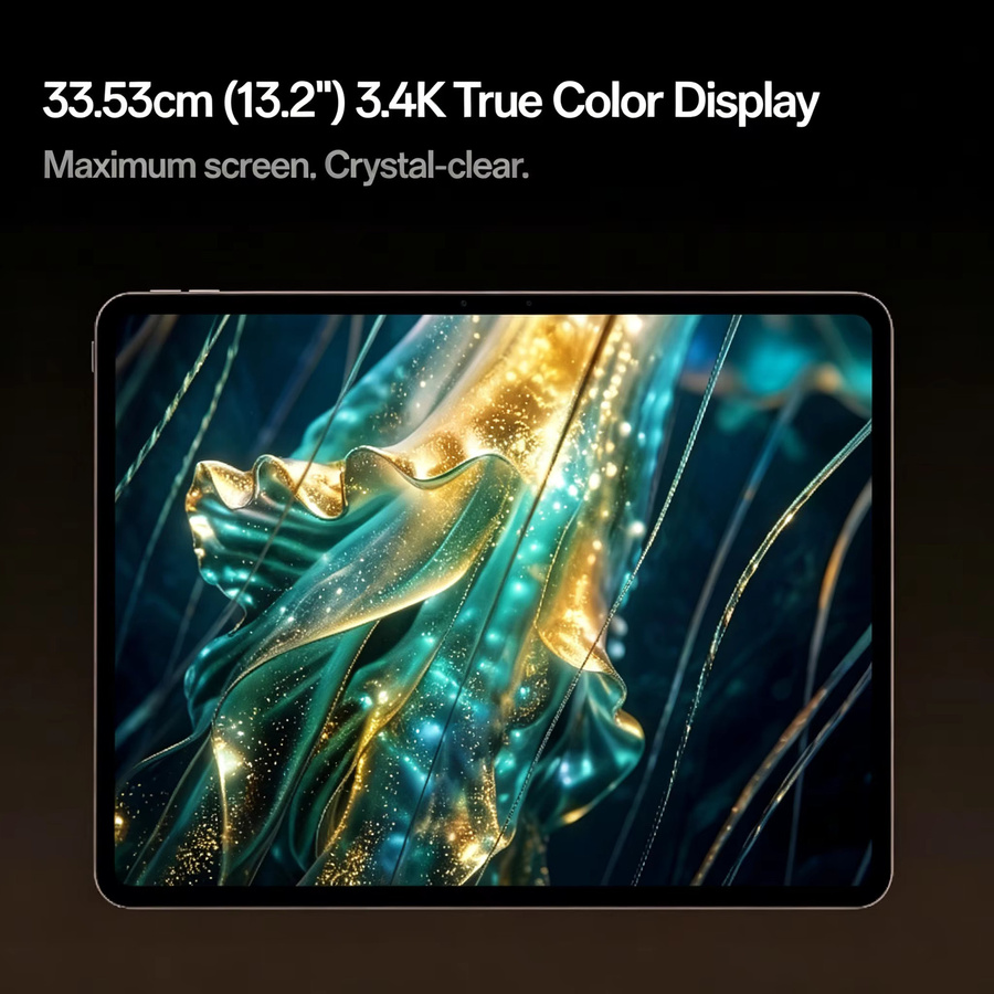 OnePlus Pad 4 Tablet Europäische Version mit Snapdragon 8 Elite Gen 5, 13,2 Zoll 3,4K 144Hz True-Color-Display, 8 Lautsprecher, Wi-Fi 7 und 13380mAh Akku, Android 16, Multicolor - Bild 3