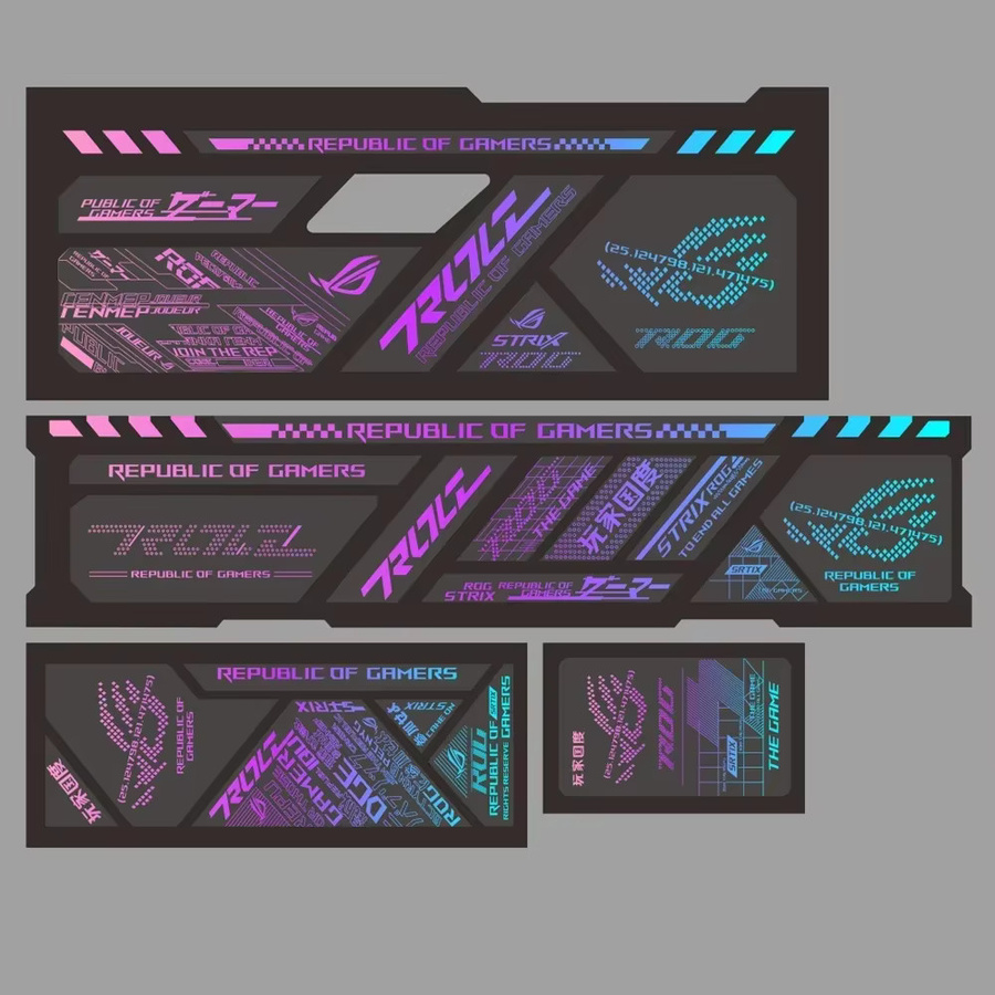 Cynzo DIY Helios GX601 ARGB Gehäuse Beleuchtung Panel ROG Strix Lighboard Ersatz, UV Laser Gravierte MOD Gamer Gabinet Shroud Platte, Multicolor - Bild 1