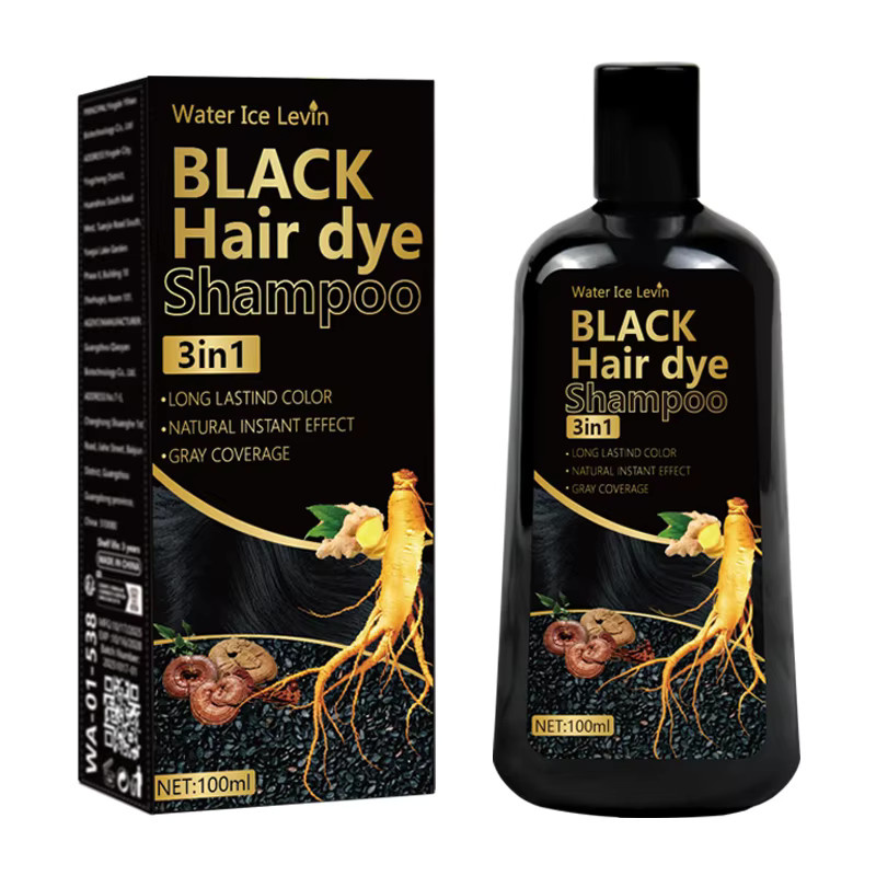 Water Ice Levin Haarfärbeshampoo 3in1, Schwarz, mit Ingwer und Biotin - Bild 5