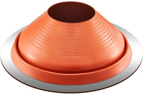 VEVOR Rohrmanschette als Dachdurchführung mit Silikon und Metallbasis in Rot und Silber, passend für Rohr-Außendurchmesser von 254 bis 483 mm, für Schornstein, Holzofen und Außenentlüftung - Bild 1