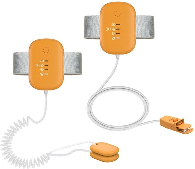 Bettnässer-Alarm mit Vibrations- und Tonsignal in Orange, USB-aufladbarer Enuresis-Alarm mit 3 Modi für Kinder und Senioren zur Unterstützung beim Töpfchentraining - Bild 1
