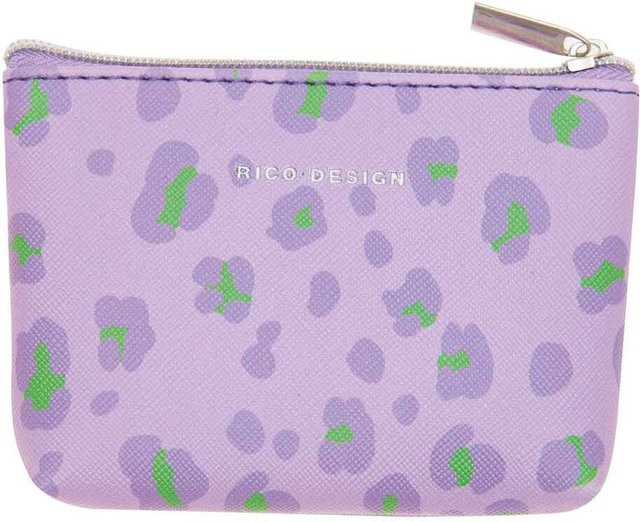 Rico Design Etui Acid Leo in Flieder-Neongrün, 10,5 x 7,5 cm - Bild 1