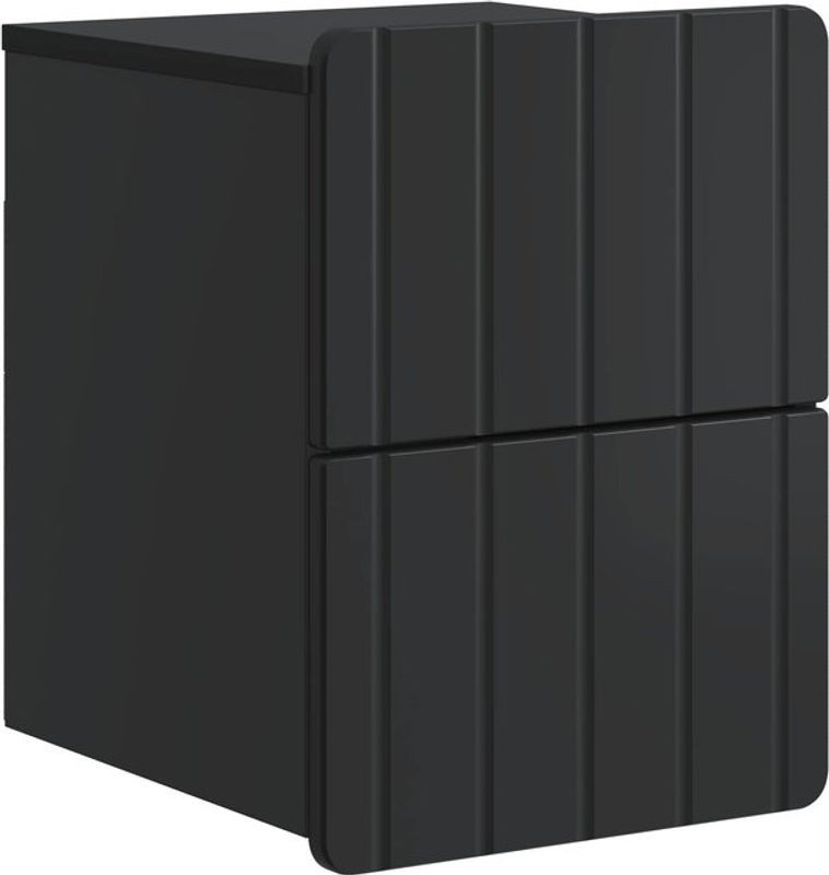 Wandmontierter Nachttisch von vidaXL in Schwarz im Retro- und Modern-Design aus Holzwerkstoff, B/T/H: 33 x 34,5 x 43 cm - Bild 1