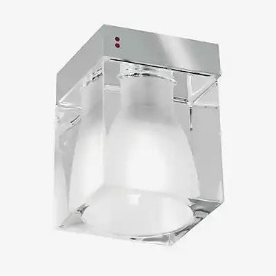 Fabbian Cubetto Decken- und Wandleuchte in Weiß mit Chrom und Glas im modernen Design - Bild 1