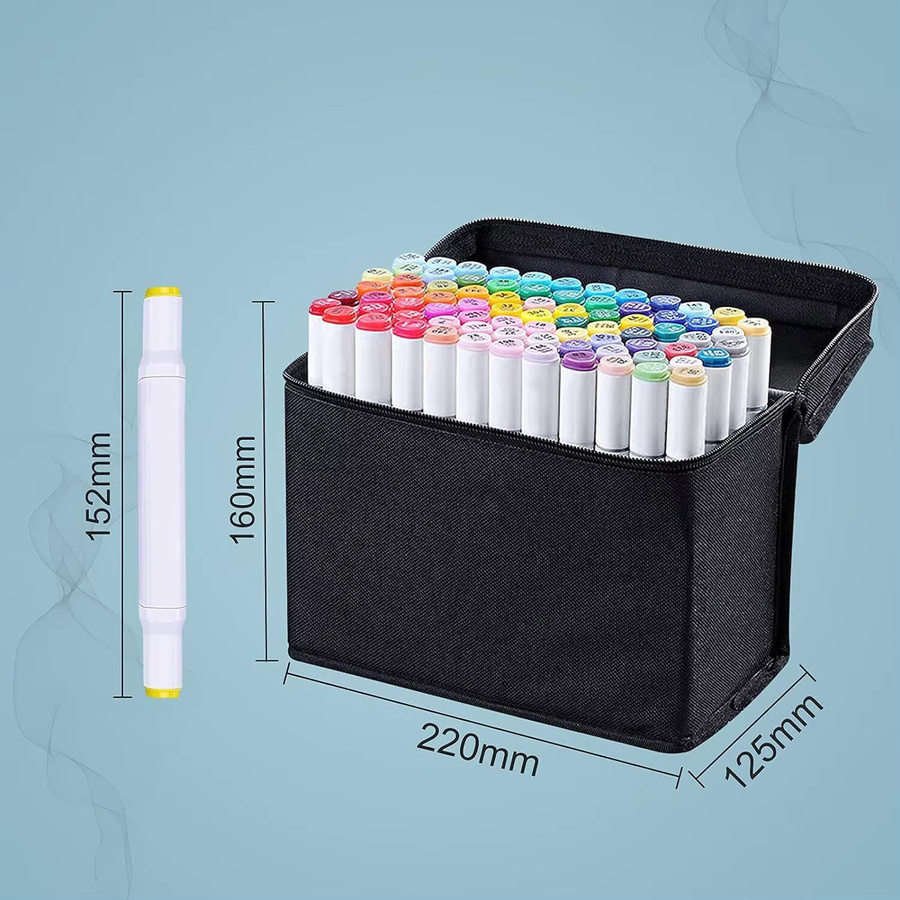 120 Farben Doppelstift Marker Set mit Aufbewahrungsbox für Künstler und Studenten in Multicolour - Bild 5