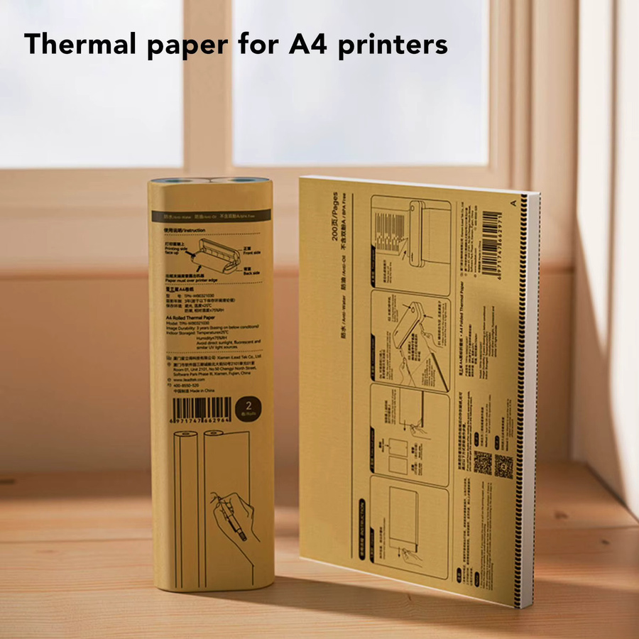 YOUTHINK Thermo Druckerpapier 2 Rollen, Weiß, Durchmesser: 30 mm, Breite: 210 mm - Bild 2