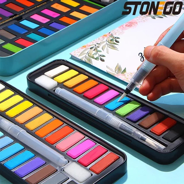 STONEGO Aquarellfarben-Set, Metall, Bunt / Mehrfarbig - Bild 1