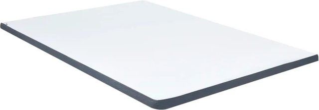vidaXL Boxspringbett-Matratzenauflage aus Schaumstoff, mittelweich, B/T: 140 x 200 cm, Höhe: 5 cm, Grau/Weiß - Bild 1