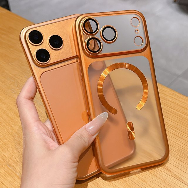 Stoßfeste MagSafe Schutzhülle mit Linsenschutz und mattem Design für iPhone 17, 16, 15 Pro Max und 17 Air in Balsam Schwarz - Bild 1