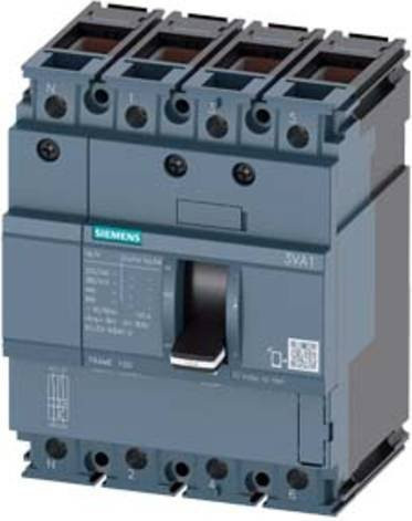 Siemens Leistungsschalter 3VA1010-3ED46-0AA0 in Grau mit einem Einstellbereich von 100 - 100A und einer maximalen Schaltspannung von 690 V/AC - Bild 1