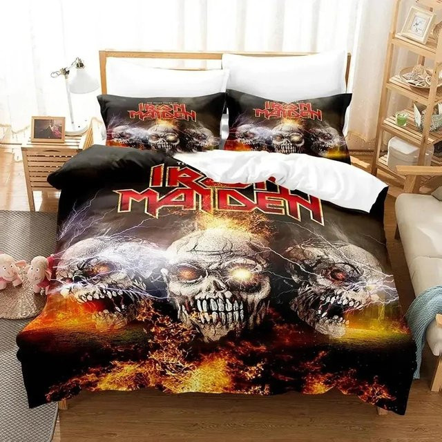 Bettwäscheset Iron Heavy Metal Maidens von Binchi Outdoor Product, mehrfarbig, aus Mikrofaser, B/H: 135 x 200 cm - Bild 1