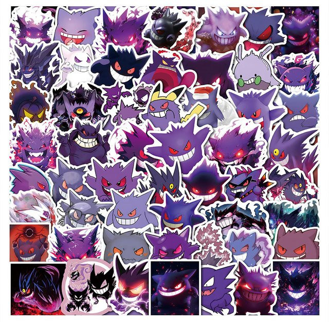 TAKARA TOMY Gengar Cartoon Aufkleber, 10/30/50-teiliges Set - Bild 1