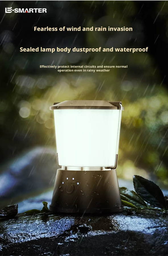 ESMARTER LED Camping Lampe Schwarz Multifunktionale Hängende Zeltbeleuchtung mit Touch-Steuerung - Bild 5