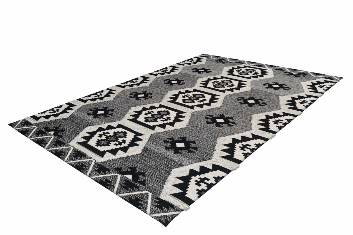 Arte Espina Kurzflorteppich Ethnie 300 Grau mit 3D-Design B/H/L: 80 x 1 x 150 cm - Bild 1