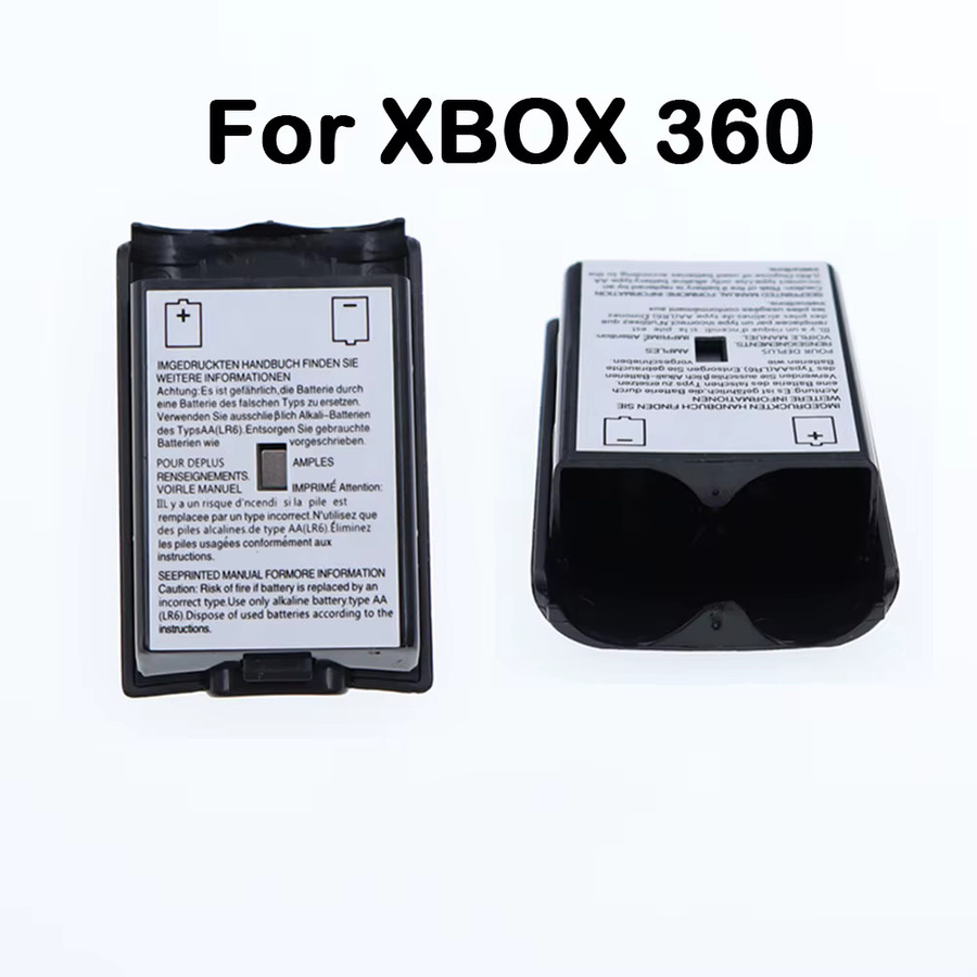 TingDong 10er Set Batteriehalter für Xbox 360 Wireless Controller in Weiß mit hinterer Abdeckung und leitfähigen Federn als Ersatzzubehör - Bild 2
