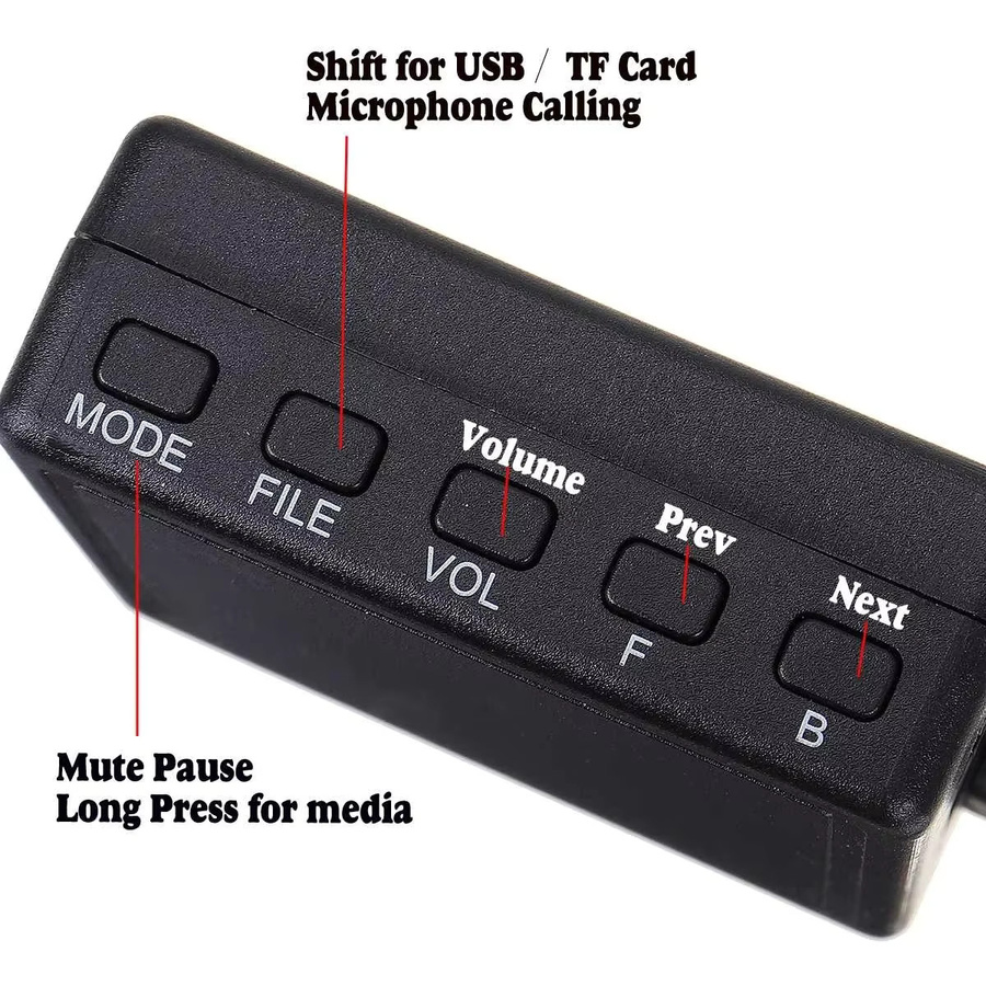 Bluetooth Aux Receiver mit USB und Mikrofon für Peugeot 207 307 407 308 und Citroen C2 C3 in Schwarz - Bild 3