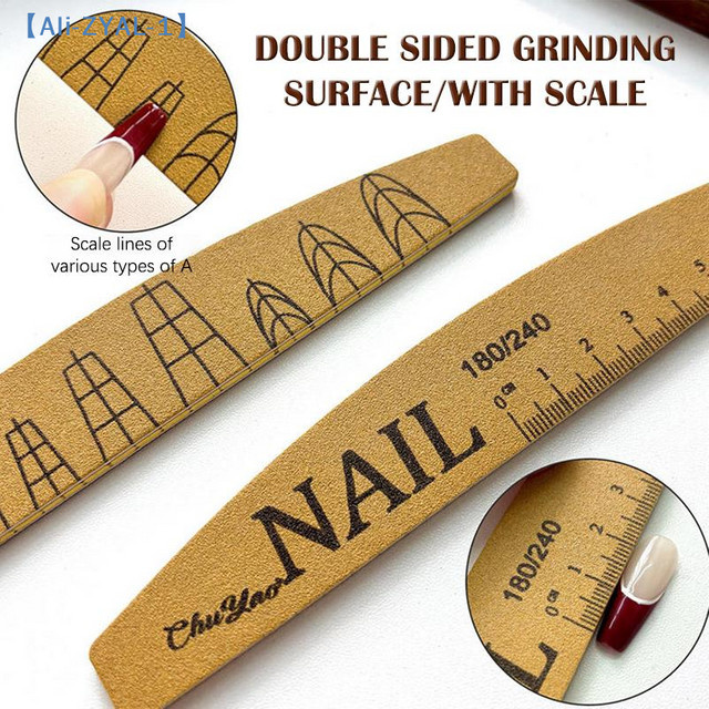 ZYAL-1 Nagelfeilen-Set, 5-teilig, doppelseitig, 100/180 und 180/240 Körnung, Unisex - Bild 1
