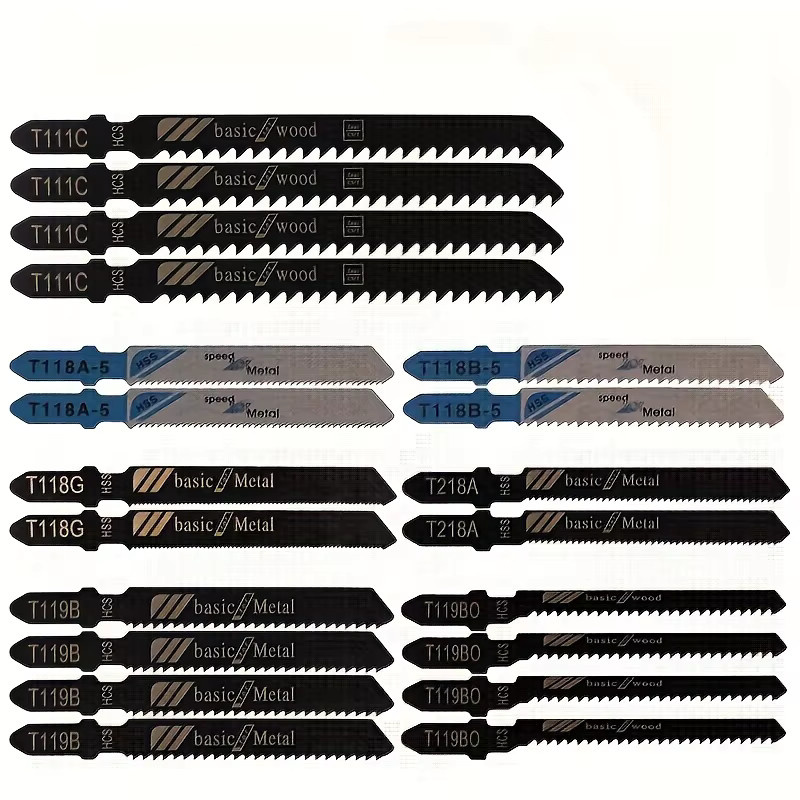 16-teiliges Stichsägeblatt-Set mit T-Schaft aus HCS/HSS für Holz, Metall und Kunststoff in Multicolor - Bild 3