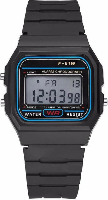 choubo seventeen Armbanduhr, Digitaluhr, Quarz, Kunststoff, Schwarz, 36 mm, Herren - Bild 1