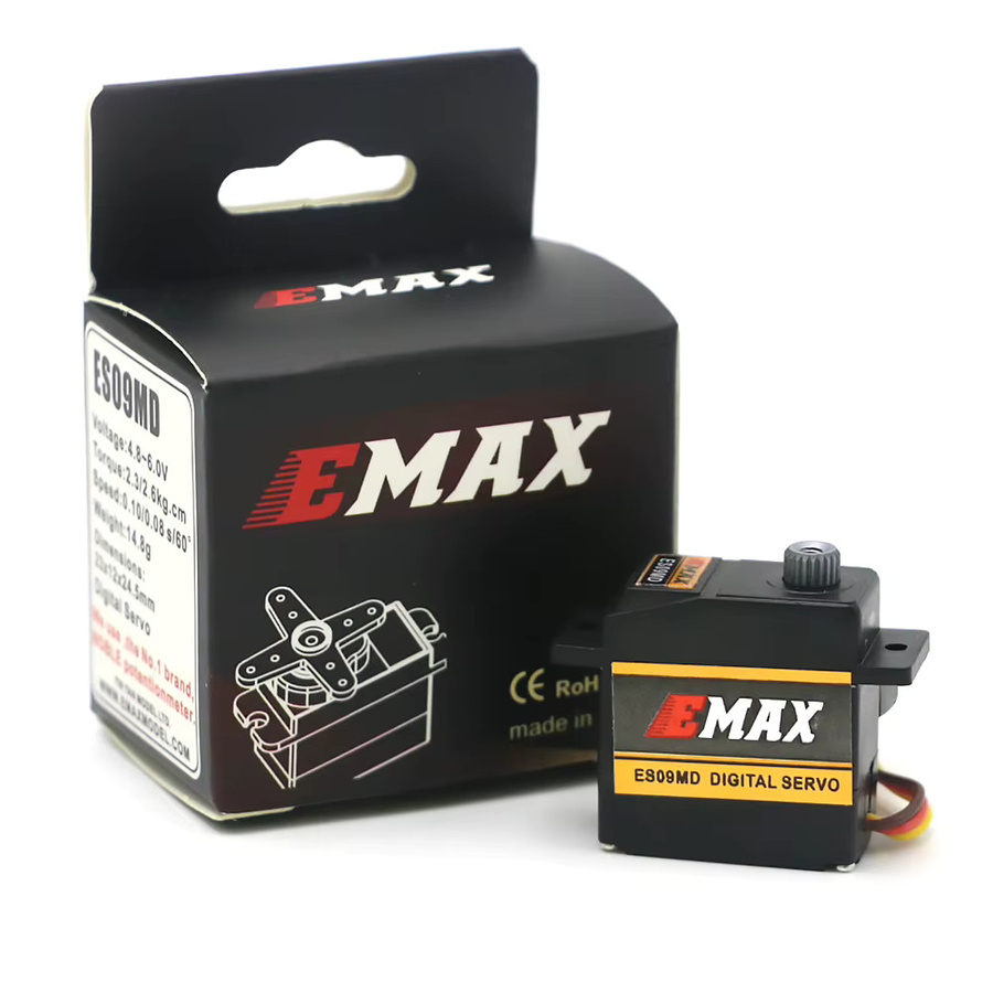 EMAX ES09MD Doppellager-Spezial-Swash-Metall-Digitalservo, Zubehör, Schwarz - Bild 4