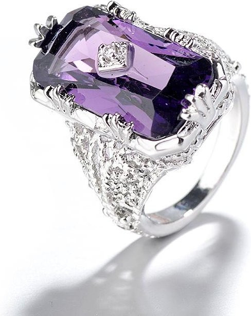 POMOiii Schmuck für Damen, 925 Silber, Diamant, Amethyst, Kristall - Bild 1