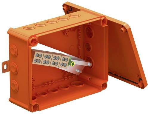 OBO Bettermann Abzweigkasten mit Schraubklemmen, halogenfrei, orange, Keramik - Bild 1