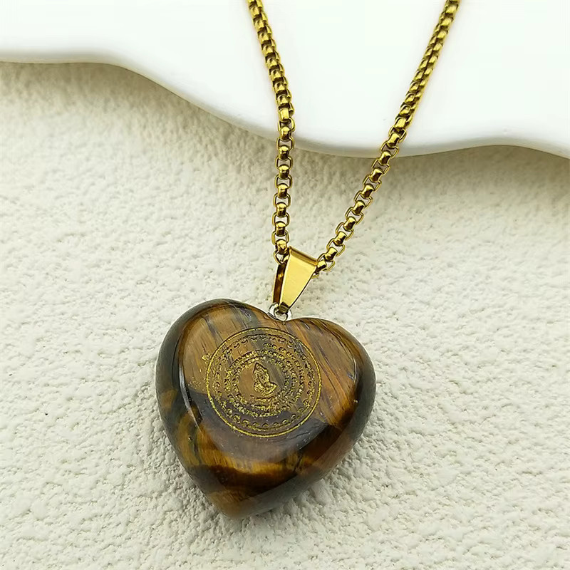 AFAWA Anhänger Halskette, Edelstahl, Gold, Unisex - Bild 2
