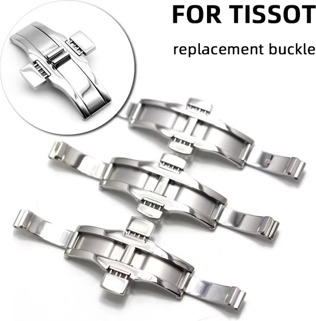 Tissot Uhrenarmband-Verschluss, Edelstahl, Silber, Schmetterlingsverschluss - Bild 1