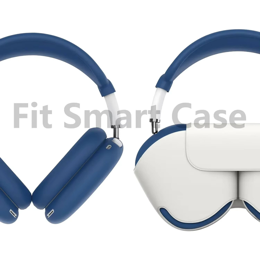 Hautfreundliche Silikon-Schutzhülle für Apple AirPods Max in Blau, stoßfestes und waschbares Zubehör - Bild 5