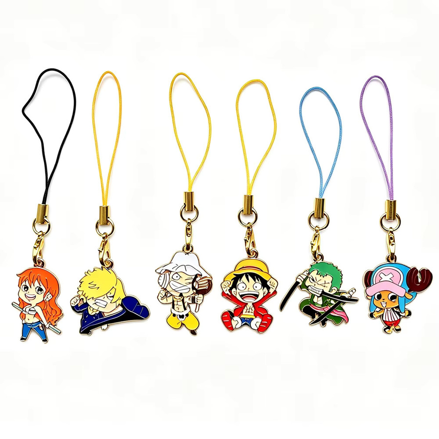 Bandai 6er-Set Anime-Anhänger, Emaille, One Piece - Bild 6