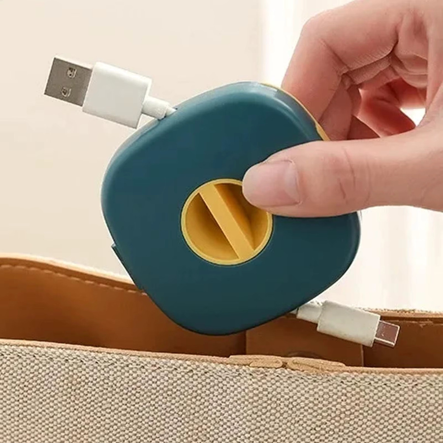 2-in-1 Kabel-Organizer mit Telefonständer und Kabelhalter für Ladegeräte, USB und Kopfhörer für Schreibtisch und Reisen - Bild 2