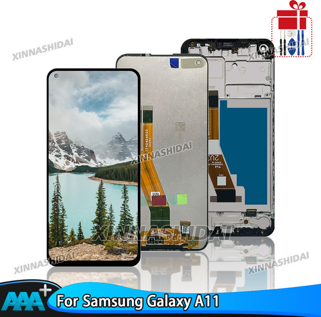 Samsung Galaxy A11 LCD Display mit Touchscreen Digitizer und Rahmen als Ersatzteil - Bild 1
