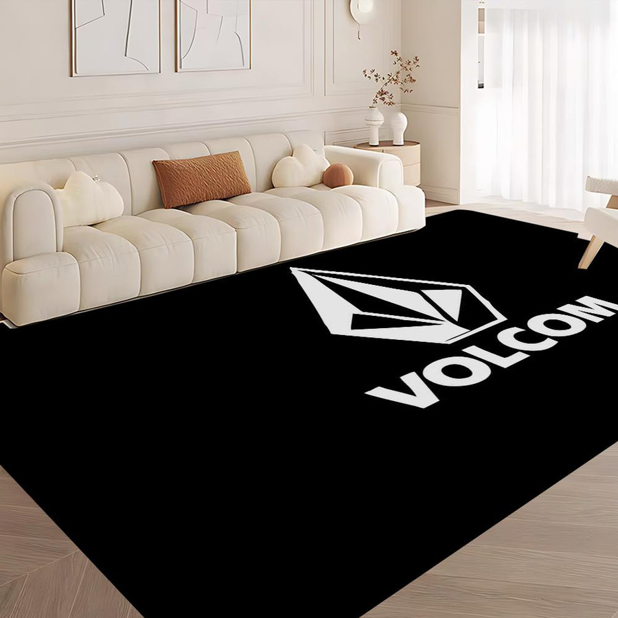 Karpetti V-Volcom LOGO Teppich im nordischen Stil, schwarz, rutschfest und waschbar, B/T: 60 x 90 cm - Bild 3
