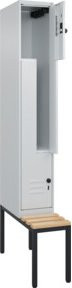 C+P Z-Spind Classic PLUS Sitzbank mit 2 Fächern aus Buche-Hartholz, B/H/T: 212,0 x 81,5 x 30,0 cm - Bild 1