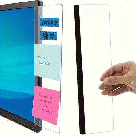 Transparentes Memo Board aus Kunststoff für den Computer Monitor als Haftnotizen Halter für dein Home Office und Büro