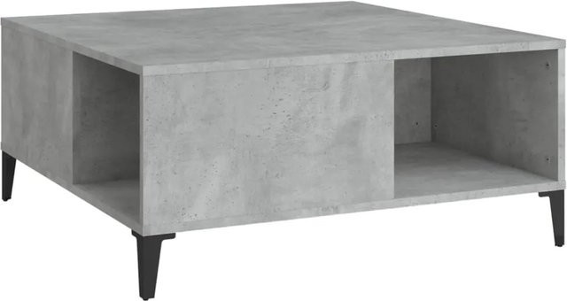 vidaXL Couchtisch Modell 4 in Betongrau aus Holzwerkstoff mit quadratischer Form und vier Beinen, B/T/H: 80 x 80 x 36,5 cm - Bild 1